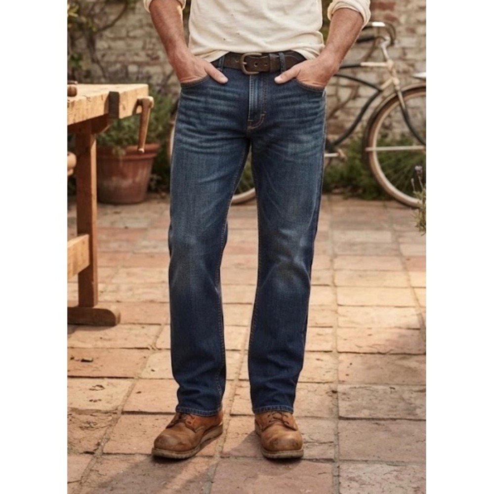 Levis 569 Loose Straight Leg Jeans Mens 40x34 Dark Wash Blue Denim 569-0196